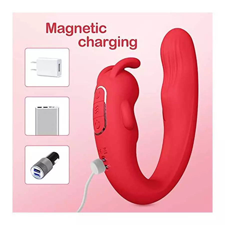 G Spot Rabbit Vibrator,Dual Motor Stimulator with 10 Powerful Vibrations,Sex Toy for Women