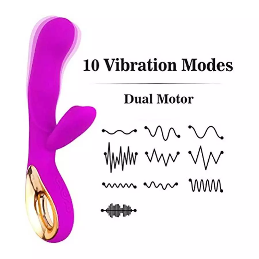 G Spot Clit Rabbit Vibrator, Adult Clitoralis Stimulator Toy USB Rechargeable Powerful 10 Vibration Masturbation, Sex Toys for W