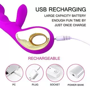 G Spot Clit Rabbit Vibrator, Adult Clitoralis Stimulator Toy USB Rechargeable Powerful 10 Vibration Masturbation, Sex Toys for W G Spot Clit Rabbit Vibrator, Adult Clitoralis Stimulator Toy USB Rechargeable Powerful 10 Vibration Masturbation, Sex Toys for W