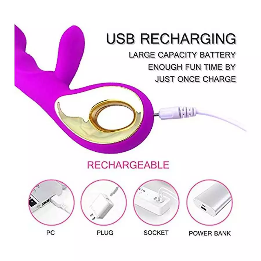 G Spot Clit Rabbit Vibrator, Adult Clitoralis Stimulator Toy USB Rechargeable Powerful 10 Vibration Masturbation, Sex Toys for W