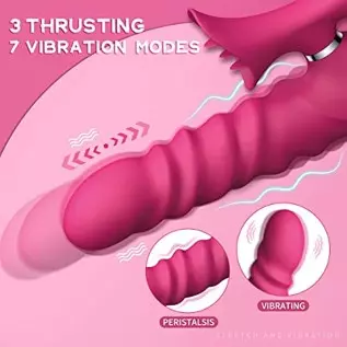 Thrusting Rabbit Vibrator 10" Clitoral G Spot Vibrator with 7 Independent Licking,Thrusting Vibrators Realistic Dildo Stimulator Thrusting Rabbit Vibrator 10" Clitoral G Spot Vibrator with 7 Independent Licking,Thrusting Vibrators Realistic Dildo Stimulator