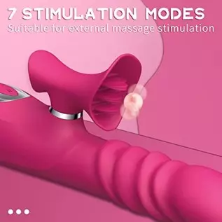 Thrusting Rabbit Vibrator 10" Clitoral G Spot Vibrator with 7 Independent Licking,Thrusting Vibrators Realistic Dildo Stimulator Thrusting Rabbit Vibrator 10" Clitoral G Spot Vibrator with 7 Independent Licking,Thrusting Vibrators Realistic Dildo Stimulator