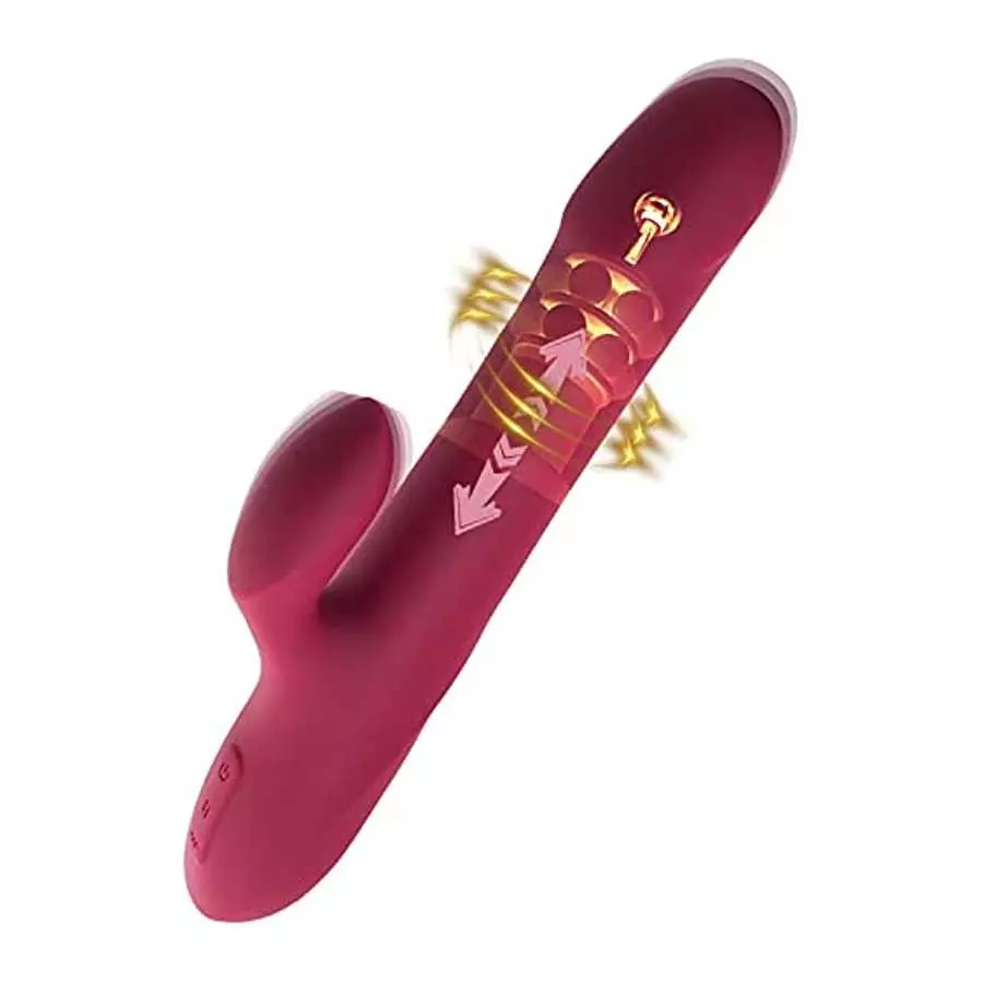 Beaded Ring Thrusting Vibrator, 10" Quadruple Action Female Pleasure Tool Clit Stimulator, Rotating G-Spot Vibrator , 5 Rotating Beaded Ring Thrusting Vibrator, 10" Quadruple Action Female Pleasure Tool Clit Stimulator, Rotating G-Spot Vibrator , 5 Rotating