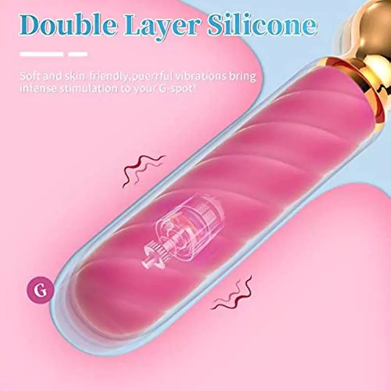 Vibrator for Women G Spot Vibrator Vibrating Anal Plug Crystal Clear Adult Sex Toy with 10 Vibration Modes Clit and Vagina Stimu