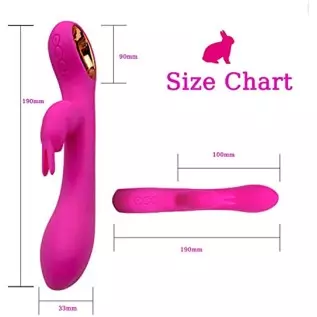Leseox G-spot Rabbit Vibrator, Waterproof Vibrating Dildo Massager for Clitoris G-spot Vagina Nipple Stimulation, 10 Powerful Vi Leseox G-spot Rabbit Vibrator, Waterproof Vibrating Dildo Massager for Clitoris G-spot Vagina Nipple Stimulation, 10 Powerful Vi