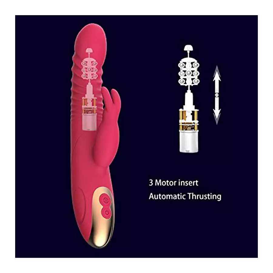 Rabbit Vibrator Adult Sex Toy Gift for Women Rechargeable 3 Motor G Spot Silent Vibrator for Vagina Clitoris Anal Stimulation Po