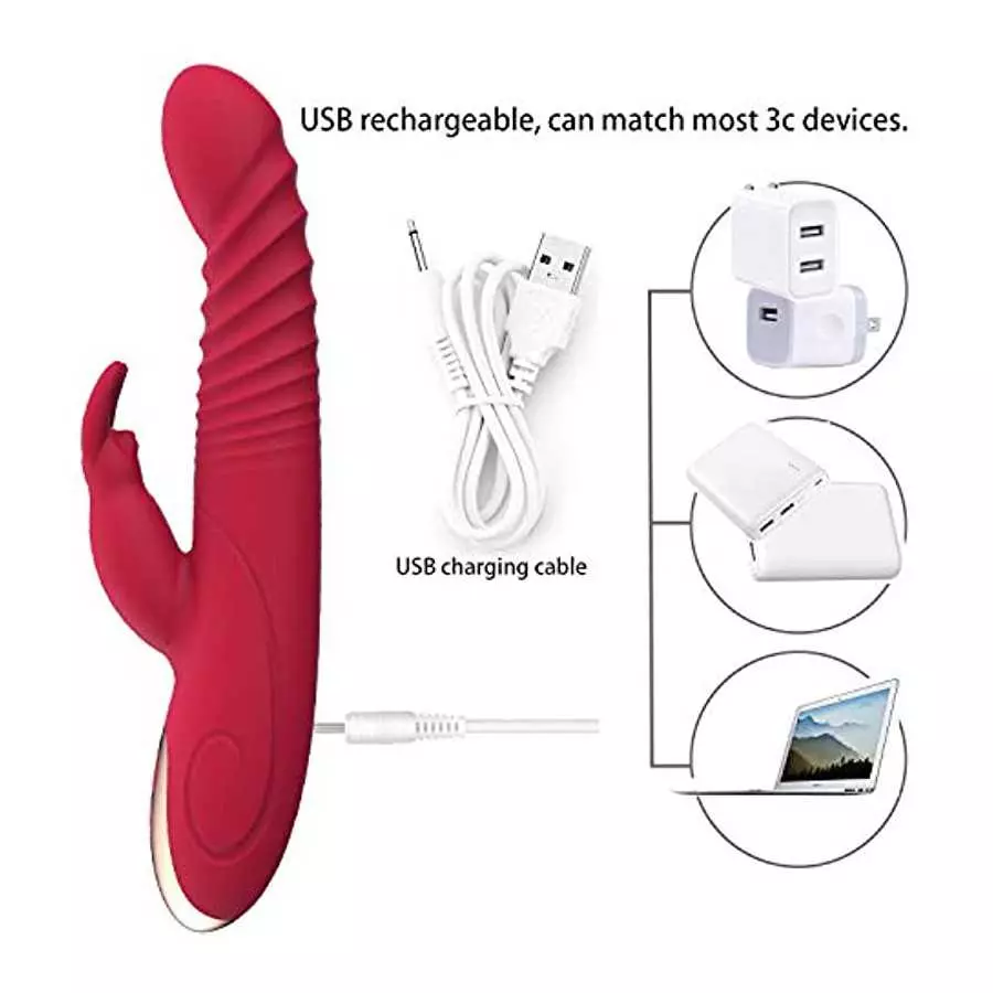 Rabbit Vibrator Adult Sex Toy Gift for Women Rechargeable 3 Motor G Spot Silent Vibrator for Vagina Clitoris Anal Stimulation Po