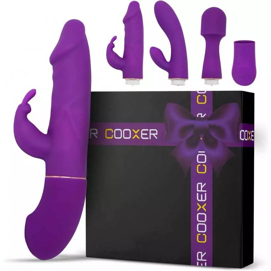 Rabbit Dual Vibrator Adult Sex Sensory Toys for Women, Detachable 3-in-1 Powerful Silicone Massager Kit for G-Spot Clit Anal Org Rabbit Dual Vibrator Adult Sex Sensory Toys for Women, Detachable 3-in-1 Powerful Silicone Massager Kit for G-Spot Clit Anal Org