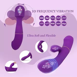 Rabbit Dual Vibrator Adult Sex Sensory Toys for Women, Detachable 3-in-1 Powerful Silicone Massager Kit for G-Spot Clit Anal Org