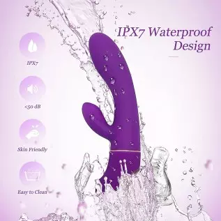 Rabbit Dual Vibrator Adult Sex Sensory Toys for Women, Detachable 3-in-1 Powerful Silicone Massager Kit for G-Spot Clit Anal Org