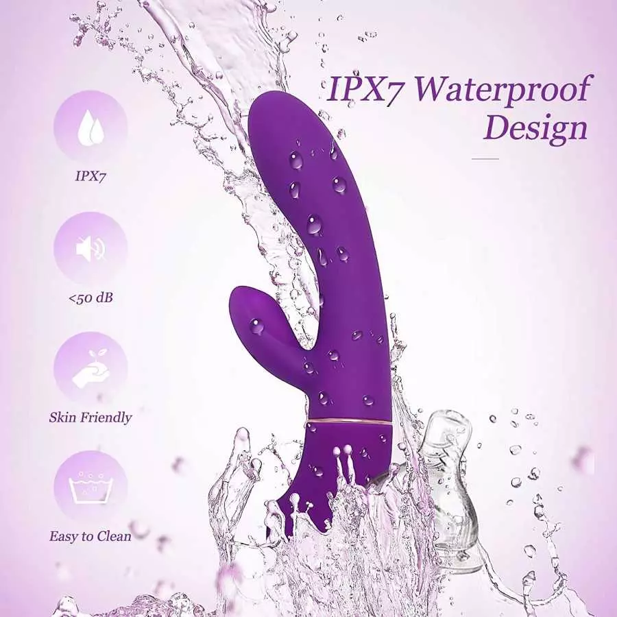 Rabbit Dual Vibrator Adult Sex Sensory Toys for Women, Detachable 3-in-1 Powerful Silicone Massager Kit for G-Spot Clit Anal Org