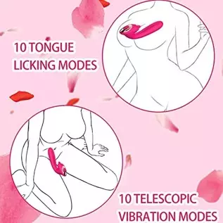 PowerRider 3 in 1 Thrusting Clitoral Stimulator , G Spot Tongue Licking Rabbit Dildo Vibrator with 10 Flapping & 10 Telescopic S PowerRider 3 in 1 Thrusting Clitoral Stimulator , G Spot Tongue Licking Rabbit Dildo Vibrator with 10 Flapping & 10 Telescopic S