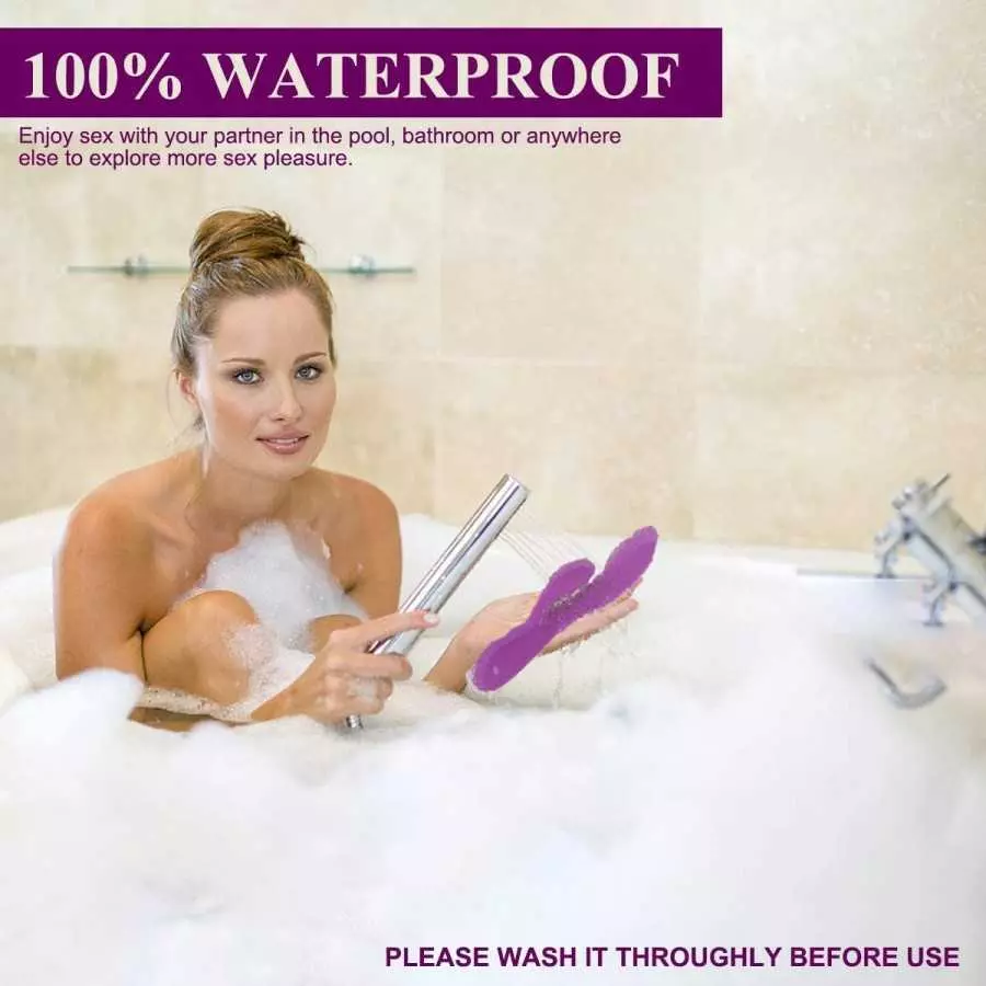 G Spot Rabbit Vibrator with 10 Vibration Modes for Clitoris Stimulation, GOHIGH Waterproof Rechargeable Personal Vibrating Dildo