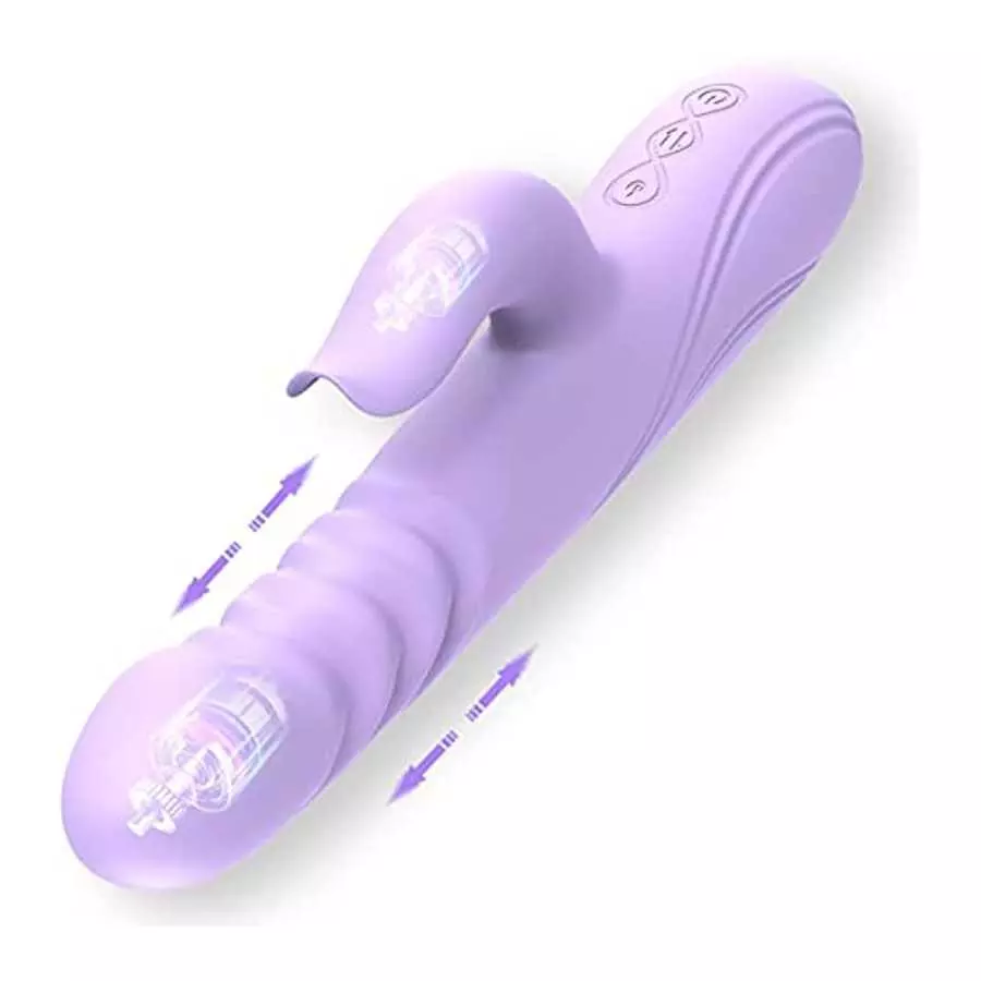 Thrusting Rabbit Vibrator Dildo for Women, Vibrator Clitoral Massage , AVVOLG G Spot Clitorals Stimulator, With 10 Vibration Mod Thrusting Rabbit Vibrator Dildo for Women, Vibrator Clitoral Massage , AVVOLG G Spot Clitorals Stimulator, With 10 Vibration Mod