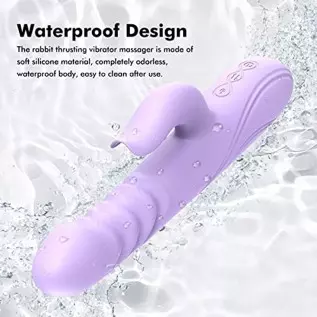 Thrusting Rabbit Vibrator Dildo for Women, Vibrator Clitoral Massage , AVVOLG G Spot Clitorals Stimulator, With 10 Vibration Mod Thrusting Rabbit Vibrator Dildo for Women, Vibrator Clitoral Massage , AVVOLG G Spot Clitorals Stimulator, With 10 Vibration Mod