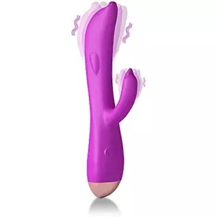 G Spot Clitoral Dolphin Silicone Vibrator, Dual Motor 7+3 Vibration Mode Vaginal Stimulator, Waterproof and Rechargeable Dildo R