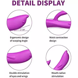 G Spot Clitoral Dolphin Silicone Vibrator, Dual Motor 7+3 Vibration Mode Vaginal Stimulator, Waterproof and Rechargeable Dildo R