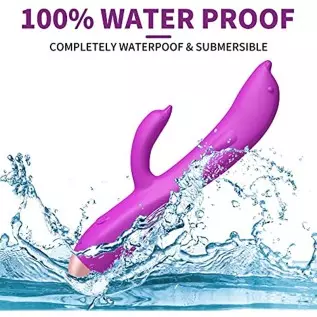 G Spot Clitoral Dolphin Silicone Vibrator, Dual Motor 7+3 Vibration Mode Vaginal Stimulator, Waterproof and Rechargeable Dildo R