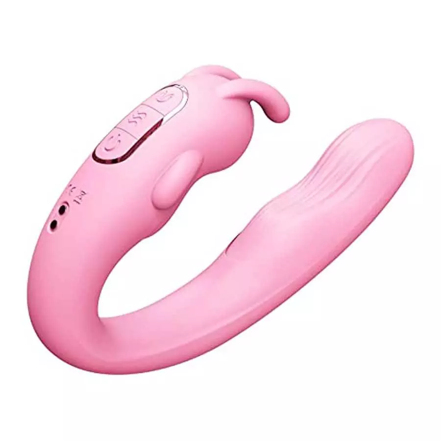 Rabbit G-Spot Dildo Vibrator Clitoris Stimulator with 10 Vibration Modes, Silicone Waterproof Powerful Vaginal Anal Maturbation Rabbit G-Spot Dildo Vibrator Clitoris Stimulator with 10 Vibration Modes, Silicone Waterproof Powerful Vaginal Anal Maturbation