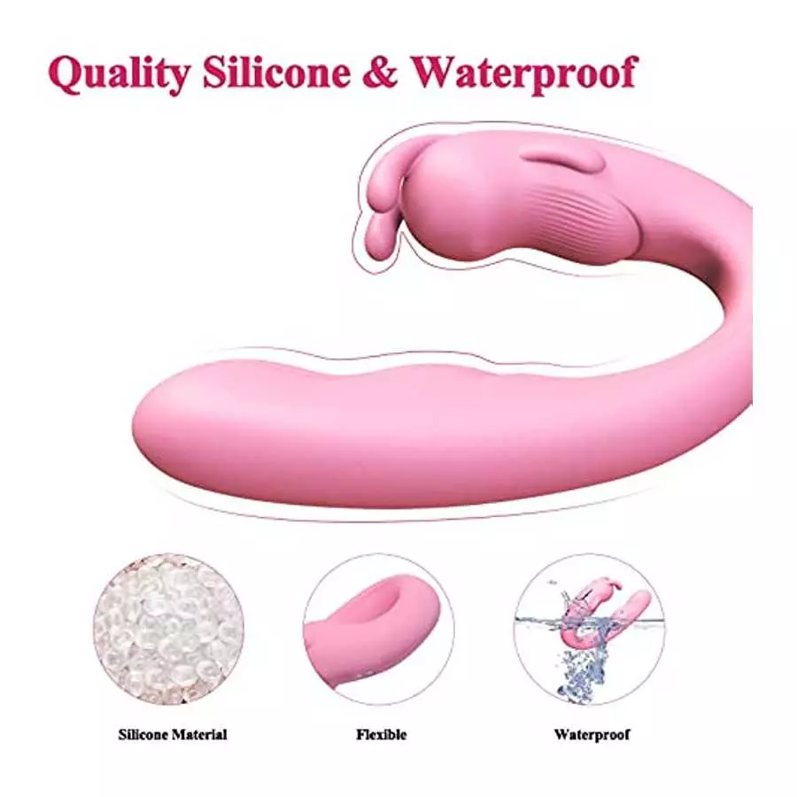 Rabbit G-Spot Dildo Vibrator Clitoris Stimulator with 10 Vibration Modes, Silicone Waterproof Powerful Vaginal Anal Maturbation 