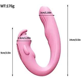 Rabbit G-Spot Dildo Vibrator Clitoris Stimulator with 10 Vibration Modes, Silicone Waterproof Powerful Vaginal Anal Maturbation 