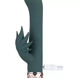 KUSHA Crystal Gems USB Rechargeable 10-Function G-SPOT Rabbit-Style Vibrator - Gray KUSHA Crystal Gems USB Rechargeable 10-Function G-SPOT Rabbit-Style Vibrator - Gray