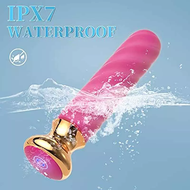 Vibrator for Women G Spot Vibrator Vibrating Anal Plug Crystal Clear Adult Sex Toy with 10 Vibration Modes Clit and Vagina Stimu