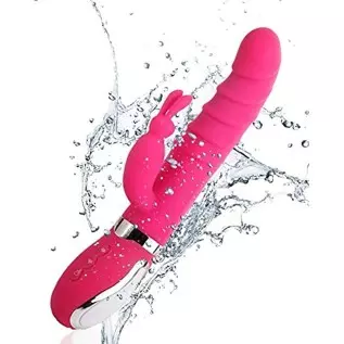 Affordable and Multi-Functional Beaded Thrusting Rabbit Vibrator Triple Action G Spot , 10 Patterns, Waterproof & Rechargeable S