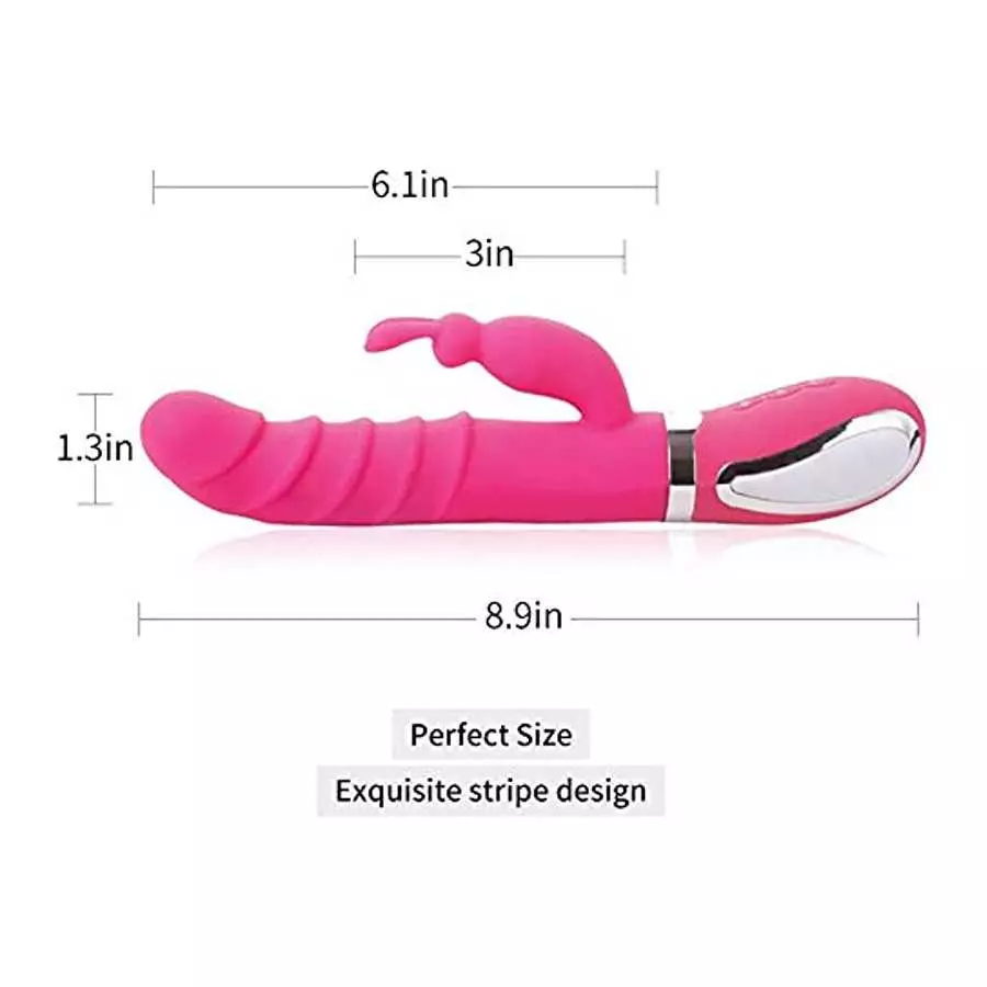 Affordable and Multi-Functional Beaded Thrusting Rabbit Vibrator Triple Action G Spot , 10 Patterns, Waterproof & Rechargeable S