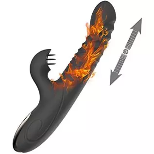 Portable USB Rechargeable Rabbit Vibrator Sex Toys for Women, Sexual Vibrating Dildo Massager with 8 Vibration Modes