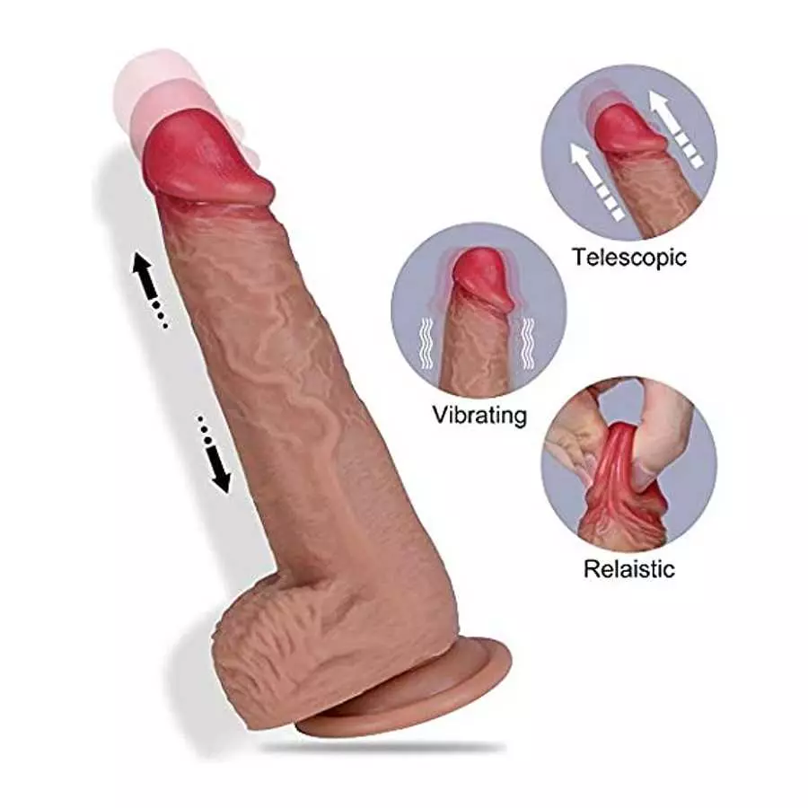 Vibrating Dildo Realistic Silicone Dildo Huge Penis with Strong Suction Cup 12 Vibrations for Female Masturbation Vagina Clit An