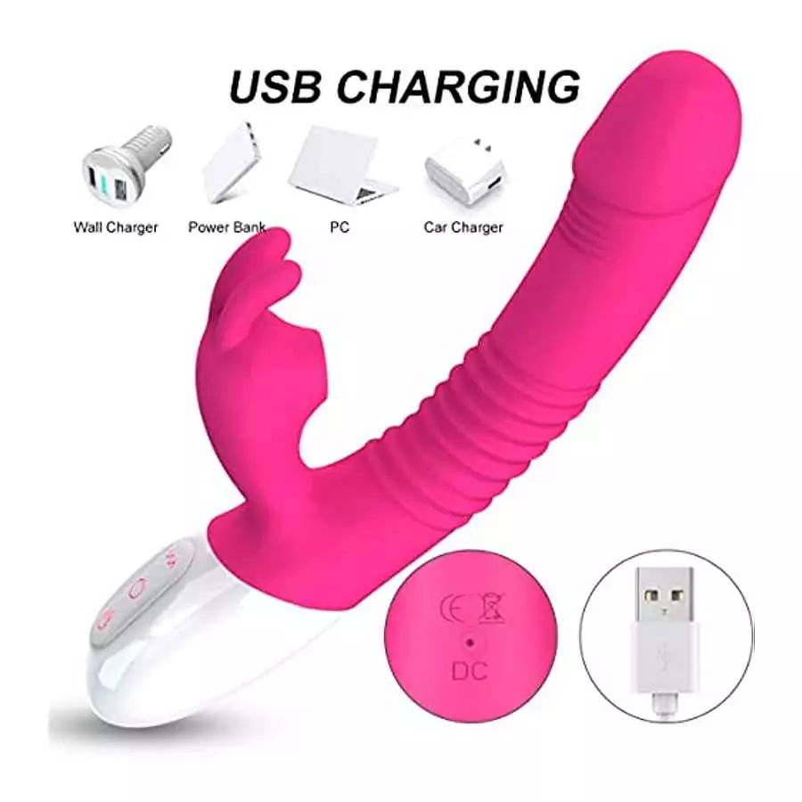 G Spot Vibrator with Heating Function,Waterproof Dildo Vibrator with 7 Powerful Vibrations Modes