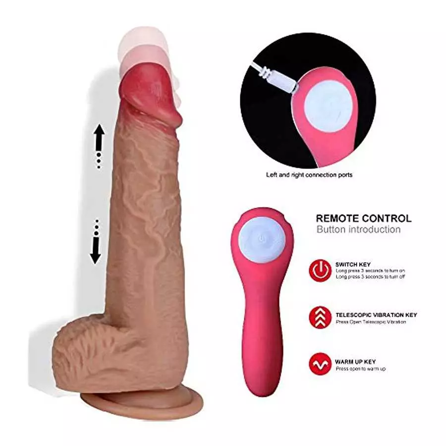 Vibrating Dildo Realistic Silicone Dildo Huge Penis with Strong Suction Cup 12 Vibrations for Female Masturbation Vagina Clit An