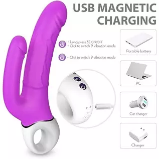 J·muid G Spot Vibrator, Simulate The Real Texture of A Dildo , Soft Silicone Powerful Vibrating Massagers for Clitoral Vagina an