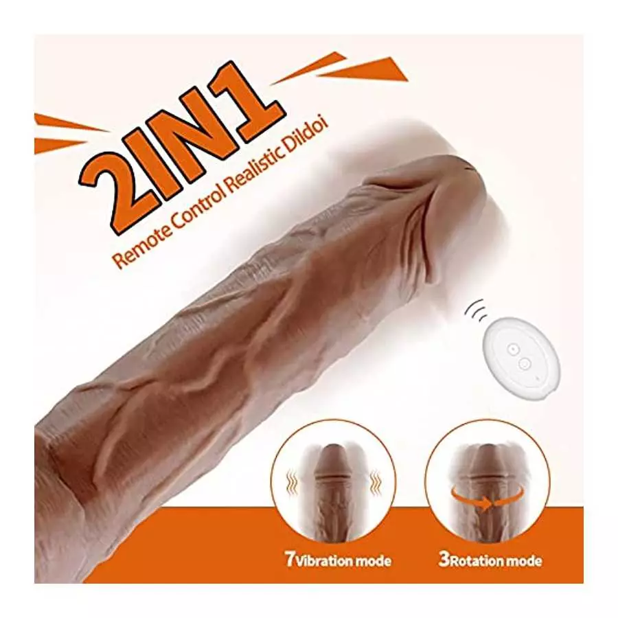 Realistic Vibrating Dildo with Strong Suction Cup, Silicone Dildo Vibrator Adult Sex Toy G-Spot Vibrator for Women Vagina Men An