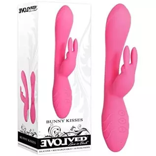 Evolved Love Is Back Bunny Kisses Rechargeable Silicone Rabbit Vibrator - Pink