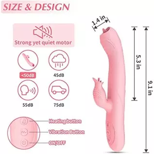 Thrusting Dildo Rabbit G Spot Vibrators Sex Toys for Woman, Adult Sensory Toy G Spot Sex Toy with 3 Telescopic & 7 Vibration Mod
