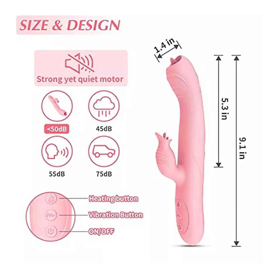 Thrusting Dildo Rabbit G Spot Vibrators Sex Toys for Woman, Adult Sensory Toy G Spot Sex Toy with 3 Telescopic & 7 Vibration Mod