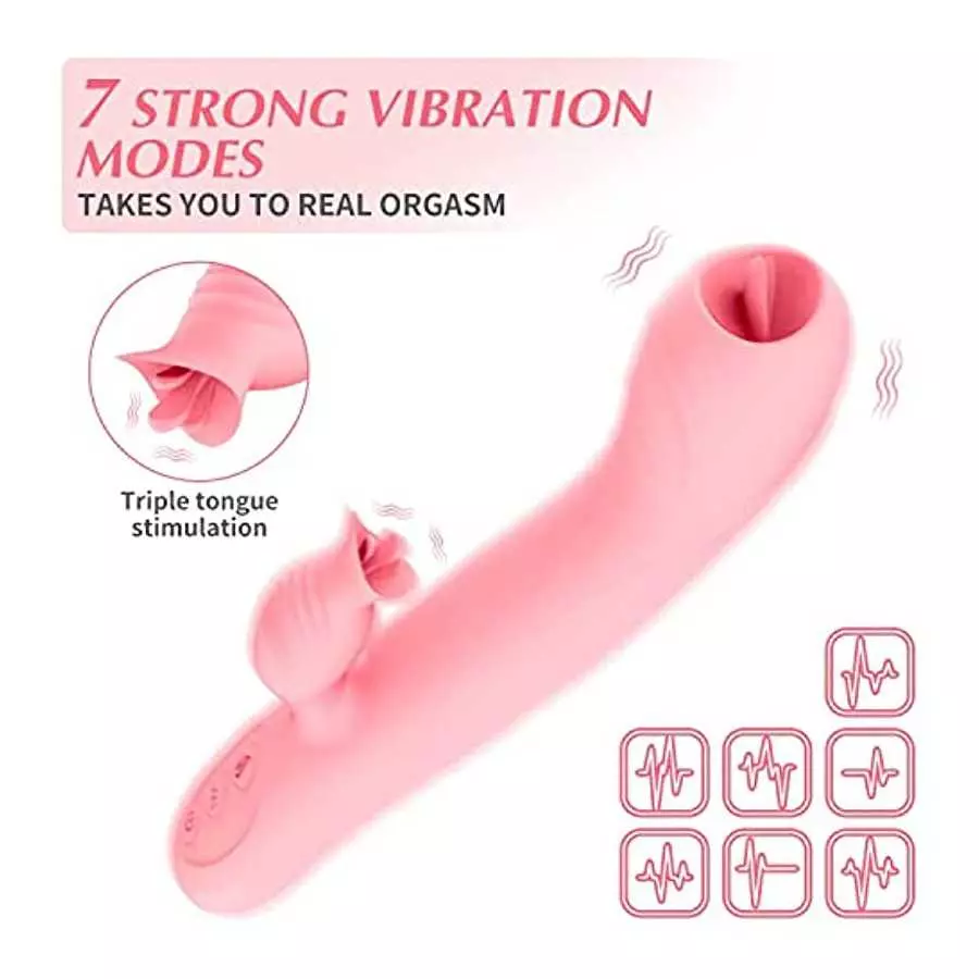 Thrusting Dildo Rabbit G Spot Vibrators Sex Toys for Woman, Adult Sensory Toy G Spot Sex Toy with 3 Telescopic & 7 Vibration Mod