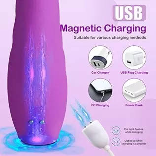 Rabbit Vibrator for G Spot Clitoral Dual Stimulation, Vibrating Dildos 9*9 Powerful Vibrations for Women, Waterproof and Recharg Rabbit Vibrator for G Spot Clitoral Dual Stimulation, Vibrating Dildos 9*9 Powerful Vibrations for Women, Waterproof and Recharg