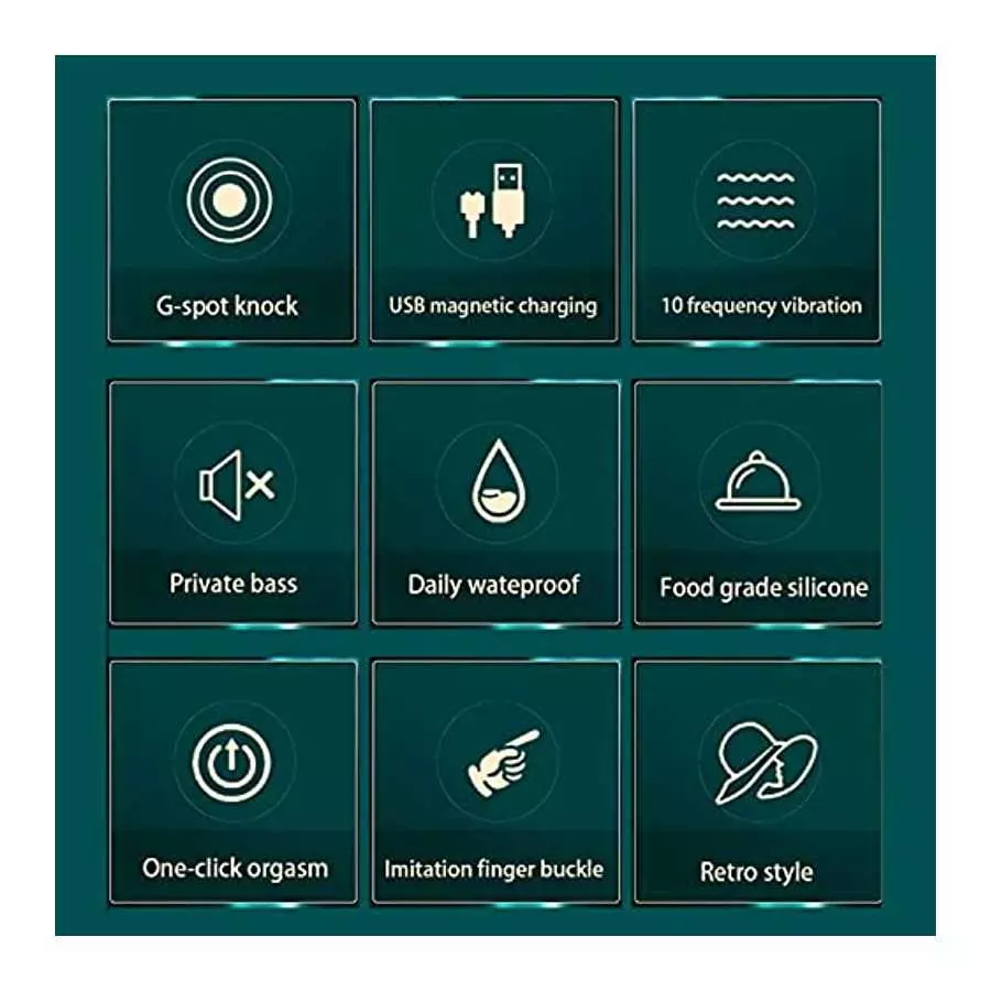 OOXOO G Spot Vibrator for Women, Finger Vibrator Sex Stimulator Tits Clits Clitoris Anal Stimulation Massager, 10 Vibration Mode