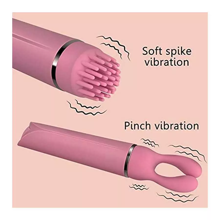Clitoral Stimulation Vibrator, 3 Vibrating Heads Massage for Vulva Nipple and Penis, 10 Vibration Modes Waterproof Sex Toy for M