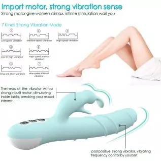 G Spotstimulator Rabbit Massager- Oilei Khalifa - Quiet - Clitoral Stimulator - Rotational - Vibrator Vibradorsez para Mujer (Pu