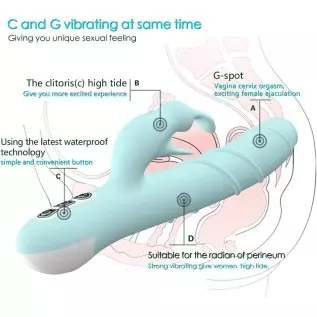 G Spotstimulator Rabbit Massager- Oilei Khalifa - Quiet - Clitoral Stimulator - Rotational - Vibrator Vibradorsez para Mujer (Pu
