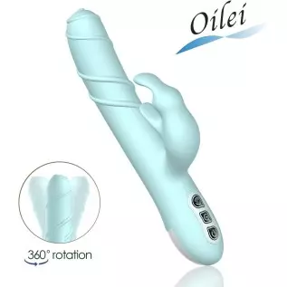 G Spotstimulator Rabbit Massager- Oilei Khalifa - Quiet - Clitoral Stimulator - Rotational - Vibrator Vibradorsez para Mujer (Pu