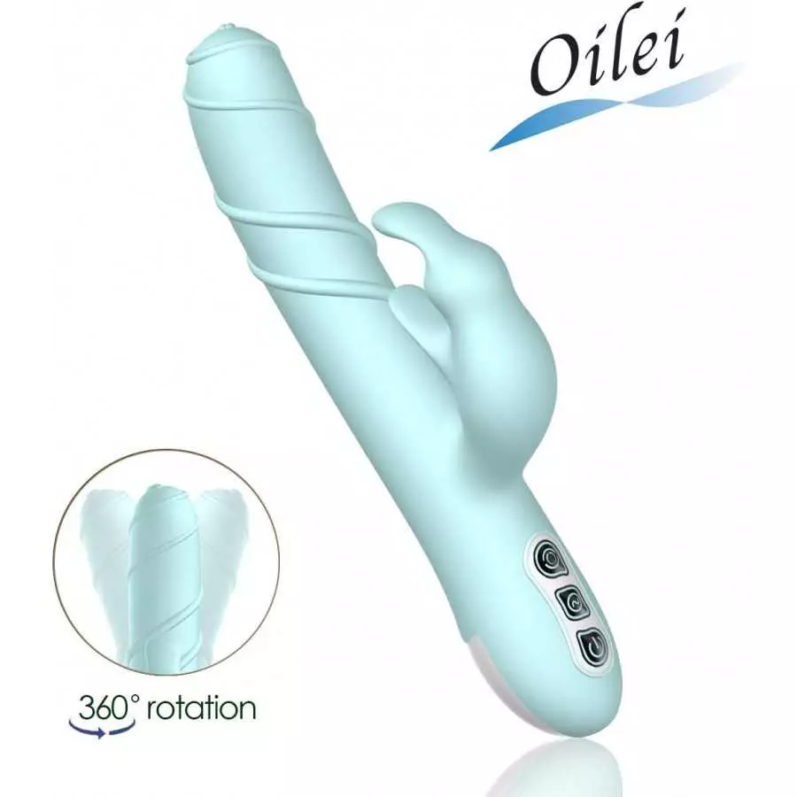 G Spotstimulator Rabbit Massager- Oilei Khalifa - Quiet - Clitoral Stimulator - Rotational - Vibrator Vibradorsez para Mujer (Pu