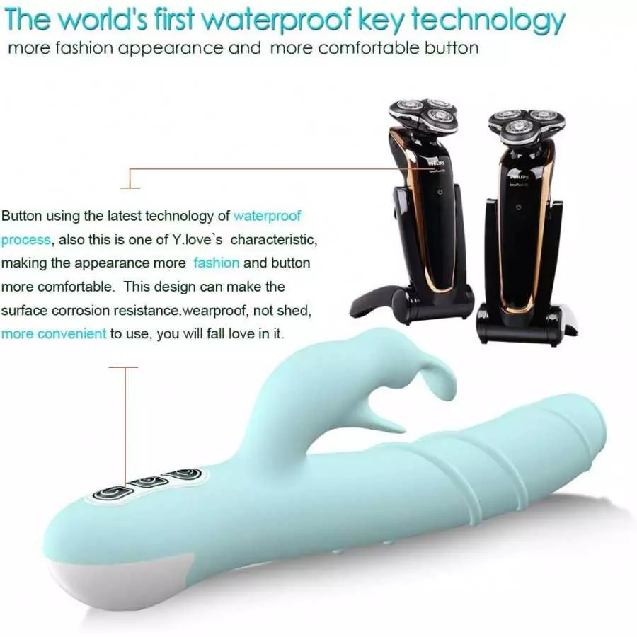 G Spotstimulator Rabbit Massager- Oilei Khalifa - Quiet - Clitoral Stimulator - Rotational - Vibrator Vibradorsez para Mujer (Pu