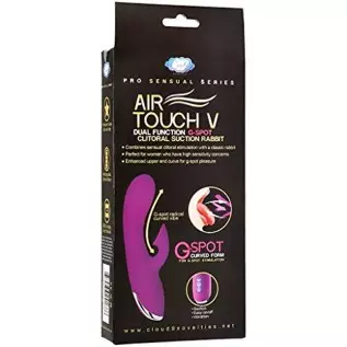 Cloud 9 Novelties Pro Sensual Air Touch V G Spot Dual Function Clitoral Suction Rabbit, 1 Ounce Cloud 9 Novelties Pro Sensual Air Touch V G Spot Dual Function Clitoral Suction Rabbit, 1 Ounce