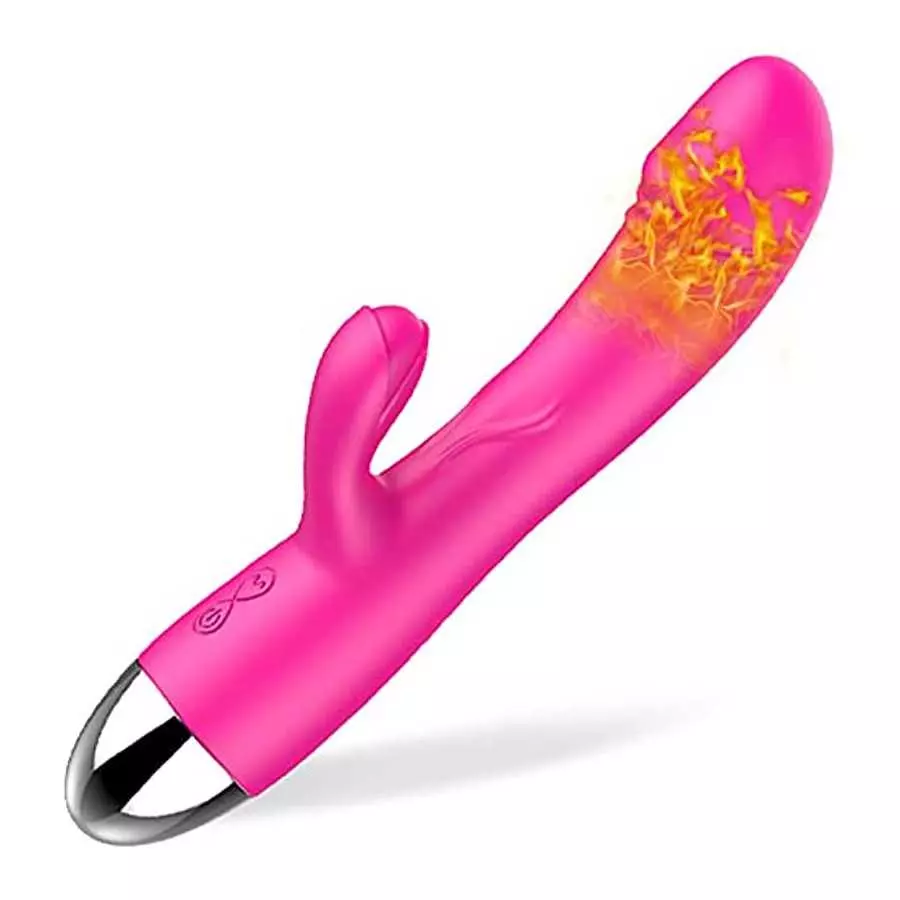 Rabbit Vibrator with Heating, 30 Powerful Vibrations G Spot Vibrator with Independent Clitoral Stimulator, Waterproof Rechargeab Rabbit Vibrator with Heating, 30 Powerful Vibrations G Spot Vibrator with Independent Clitoral Stimulator, Waterproof Rechargeab