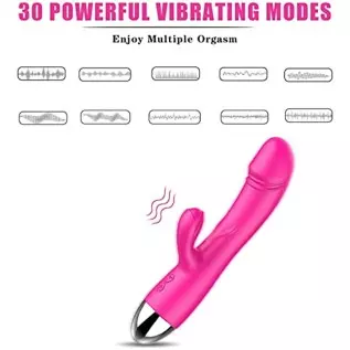 Rabbit Vibrator with Heating, 30 Powerful Vibrations G Spot Vibrator with Independent Clitoral Stimulator, Waterproof Rechargeab Rabbit Vibrator with Heating, 30 Powerful Vibrations G Spot Vibrator with Independent Clitoral Stimulator, Waterproof Rechargeab